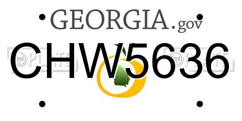 CHW5636 Georgia License Plate