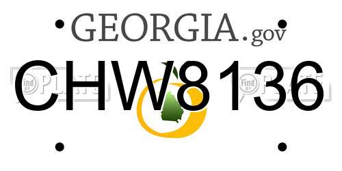 CHW8136 Georgia License Plate