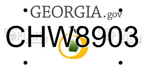 CHW8903 Georgia License Plate