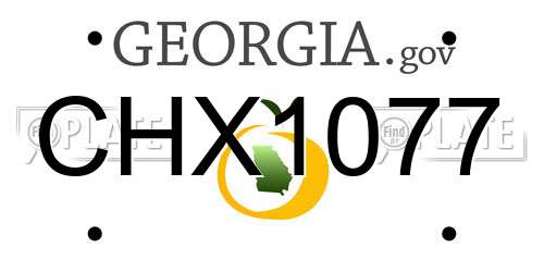 CHX1077 Georgia License Plate