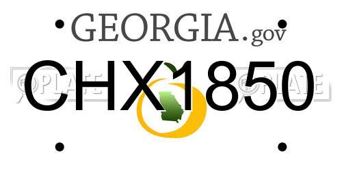 CHX1850 Georgia License Plate
