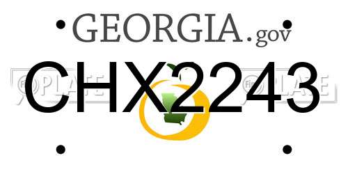 CHX2243 Georgia License Plate