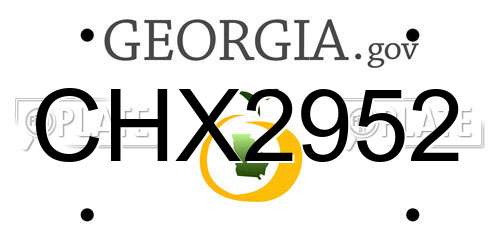 CHX2952 Georgia License Plate
