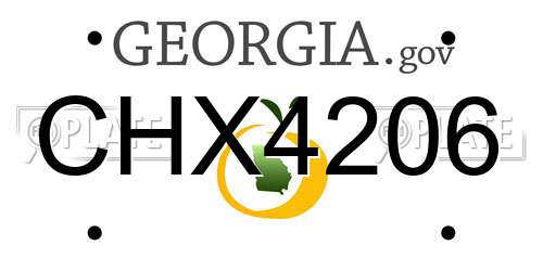 CHX4206 Georgia License Plate