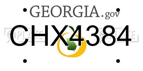 CHX4384 Georgia License Plate