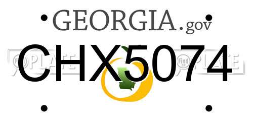 CHX5074 Georgia License Plate