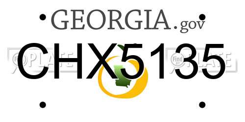 CHX5135 Georgia License Plate
