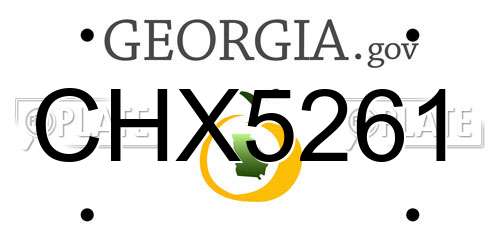 CHX5261 Georgia License Plate
