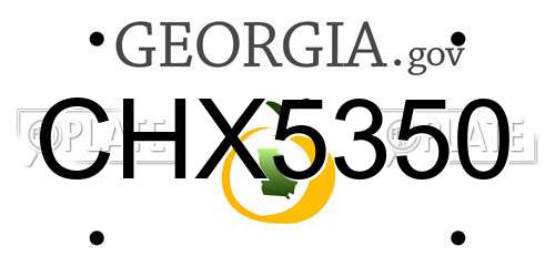CHX5350 Georgia License Plate