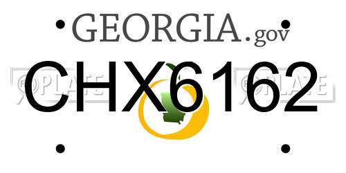CHX6162 Georgia License Plate