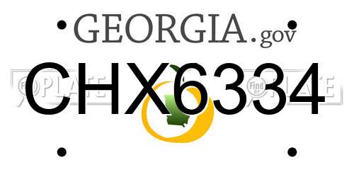CHX6334 Georgia License Plate