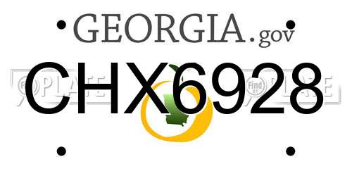 CHX6928 Georgia License Plate