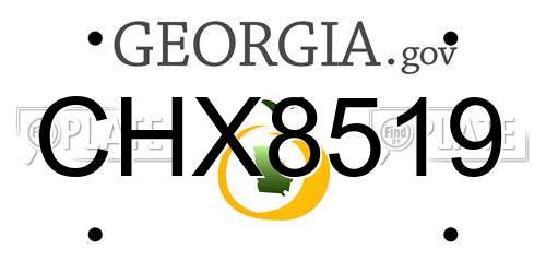 CHX8519 Georgia License Plate