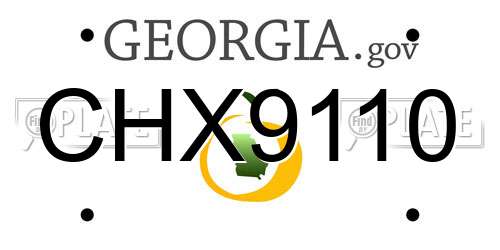 CHX9110 Georgia License Plate