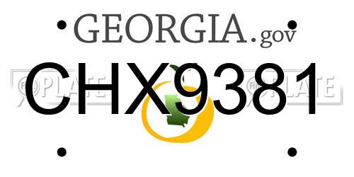 CHX9381 Georgia License Plate