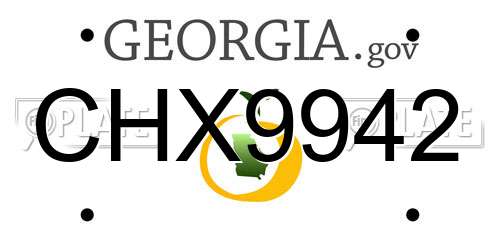 CHX9942 Georgia License Plate
