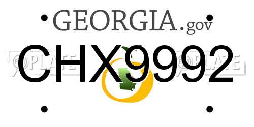 CHX9992 Georgia License Plate