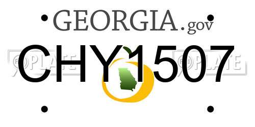 CHY1507 Georgia License Plate
