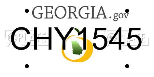 CHY1545 Georgia License Plate