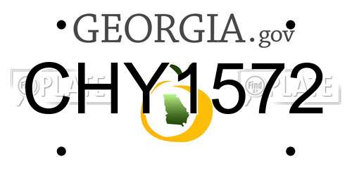 CHY1572 Georgia License Plate