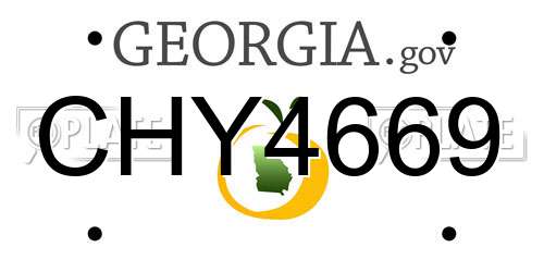 CHY4669 Georgia License Plate