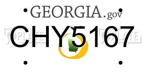 CHY5167 Georgia License Plate