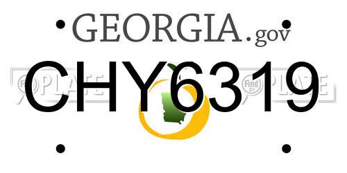 CHY6319 Georgia License Plate