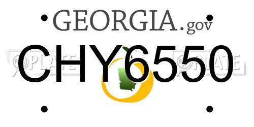 CHY6550 Georgia License Plate
