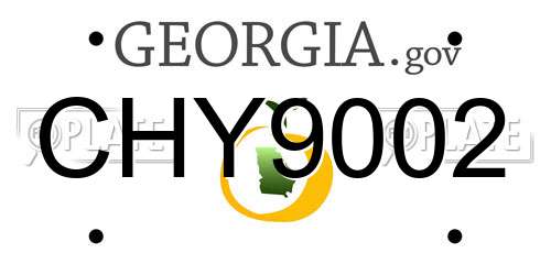 CHY9002 Georgia License Plate