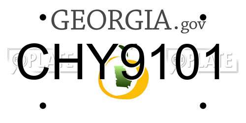 CHY9101 Georgia License Plate