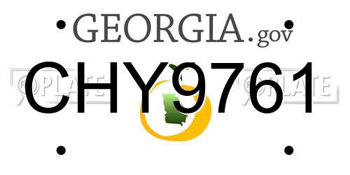 CHY9761 Georgia License Plate