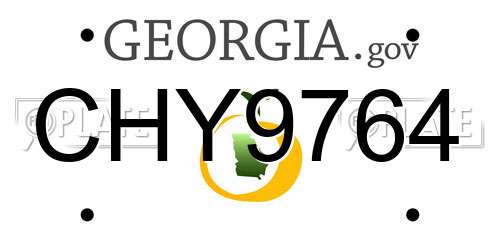CHY9764 Georgia License Plate