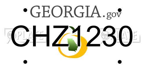 CHZ1230 Georgia License Plate
