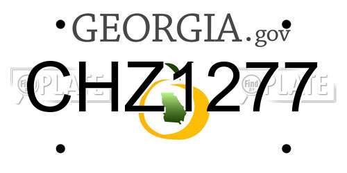 CHZ1277 Georgia License Plate