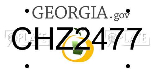 CHZ2477 Georgia License Plate