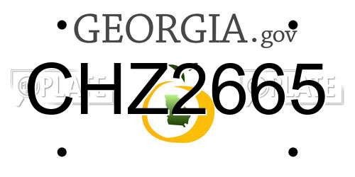 CHZ2665 Georgia License Plate