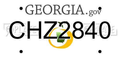 CHZ2840 Georgia License Plate
