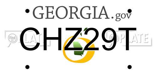 CHZ29T Georgia License Plate