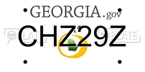 CHZ29Z Georgia License Plate