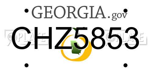 CHZ5853 Georgia License Plate