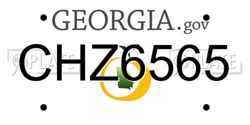 CHZ6565 Georgia License Plate