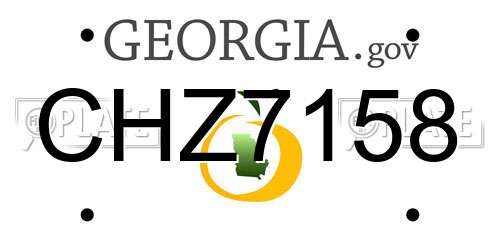 CHZ7158 Georgia License Plate