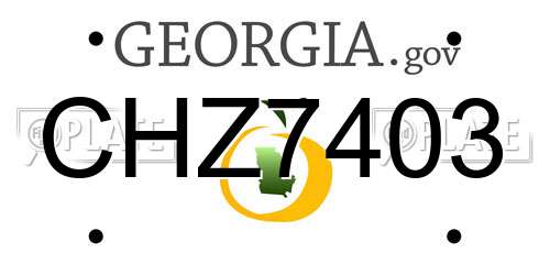 CHZ7403 Georgia License Plate