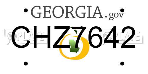 CHZ7642 Georgia License Plate