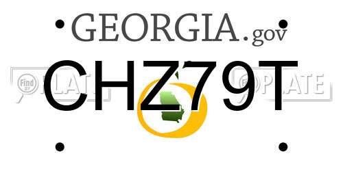 CHZ79T Georgia License Plate