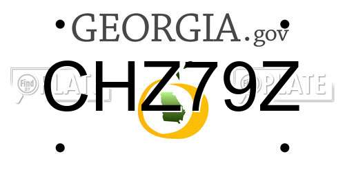 CHZ79Z Georgia License Plate