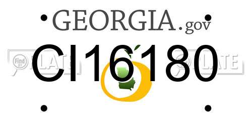 CI16180 Georgia License Plate