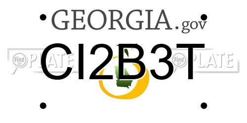 CI2B3T Georgia License Plate