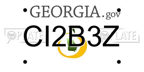 CI2B3Z Georgia License Plate