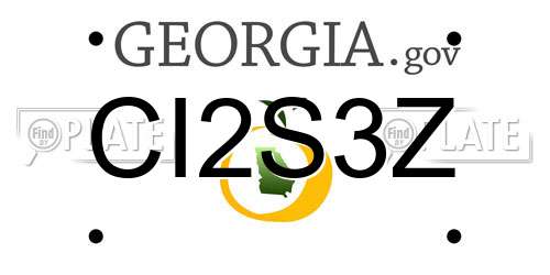 CI2S3Z Georgia License Plate